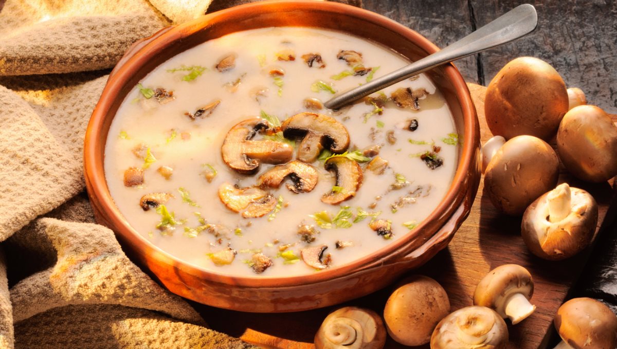 Mushroom Coconut Milk Soup Tamil