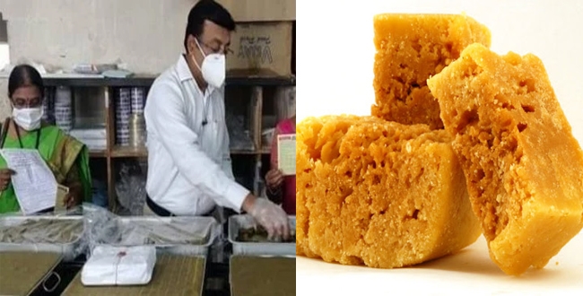 Corono cure mysore pak officers sealed sweet shop