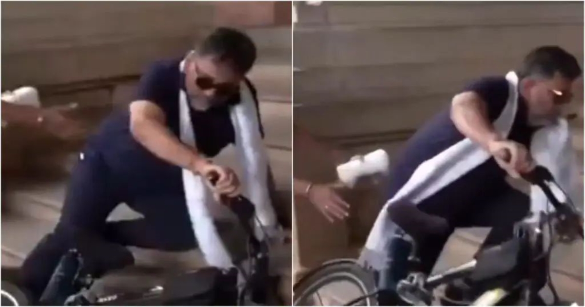 karnataka-deputy-cm-falls-during-environment-day-cycle-awareness