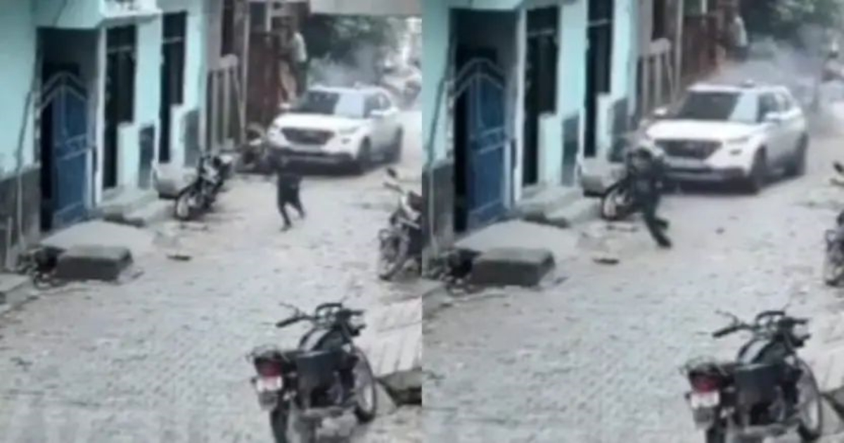 school-students-drive-suv-haryana-cctv