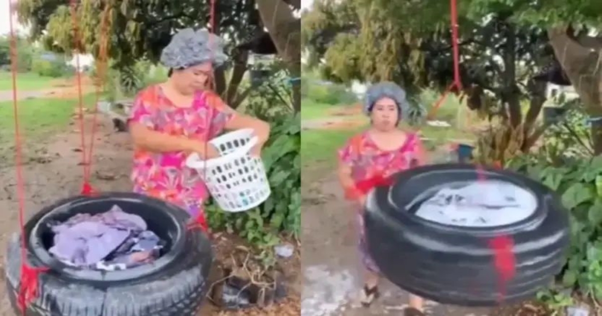 woman-tyre-washing-machine-video