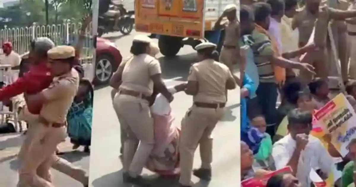 chennai-marina-sanitation-workers-protest-arrest