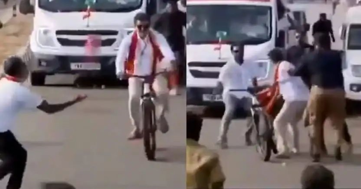 vijay-campaign-kanyakumari-object-thrown-cycle-reaction