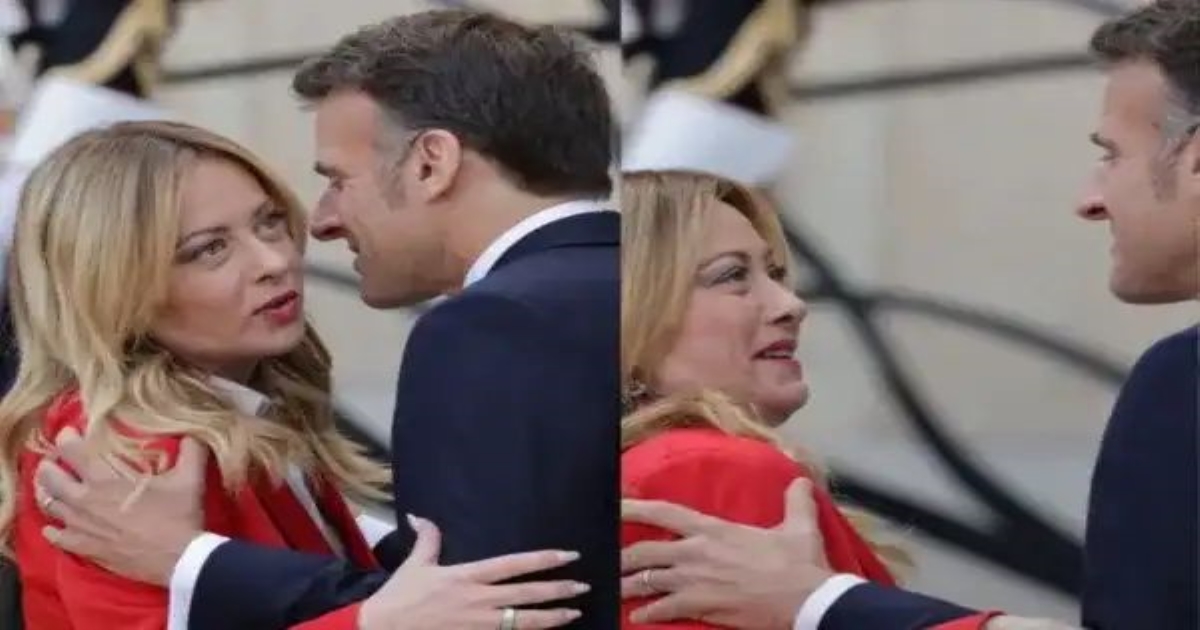 macron-meloni-kiss-video-viral-european-greeting-contro