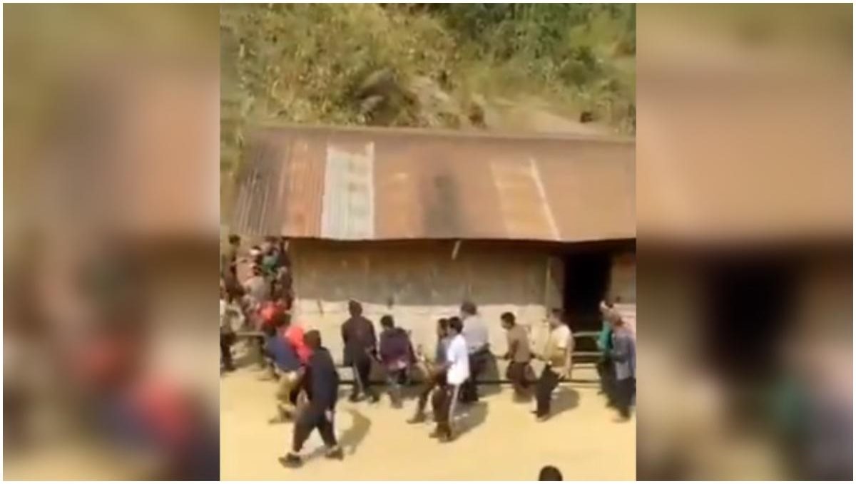 Locals shift house on foot in Nagaland village in viral video