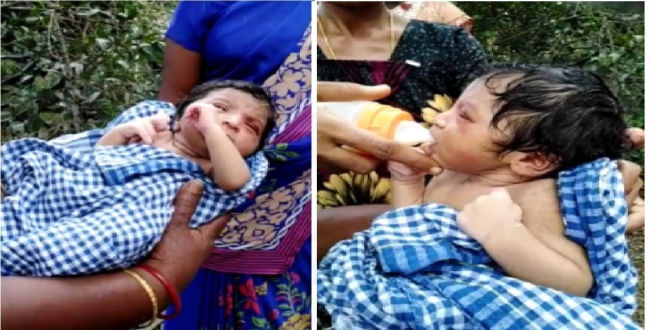 New born baby hanged on tree near Pudukottai