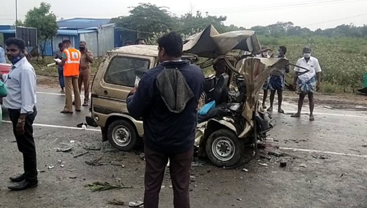 Madurai car accident 5 dead on spot