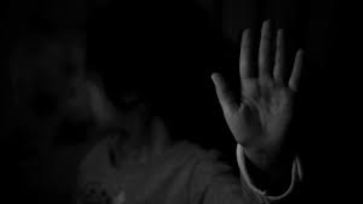 young man cut young girl neck