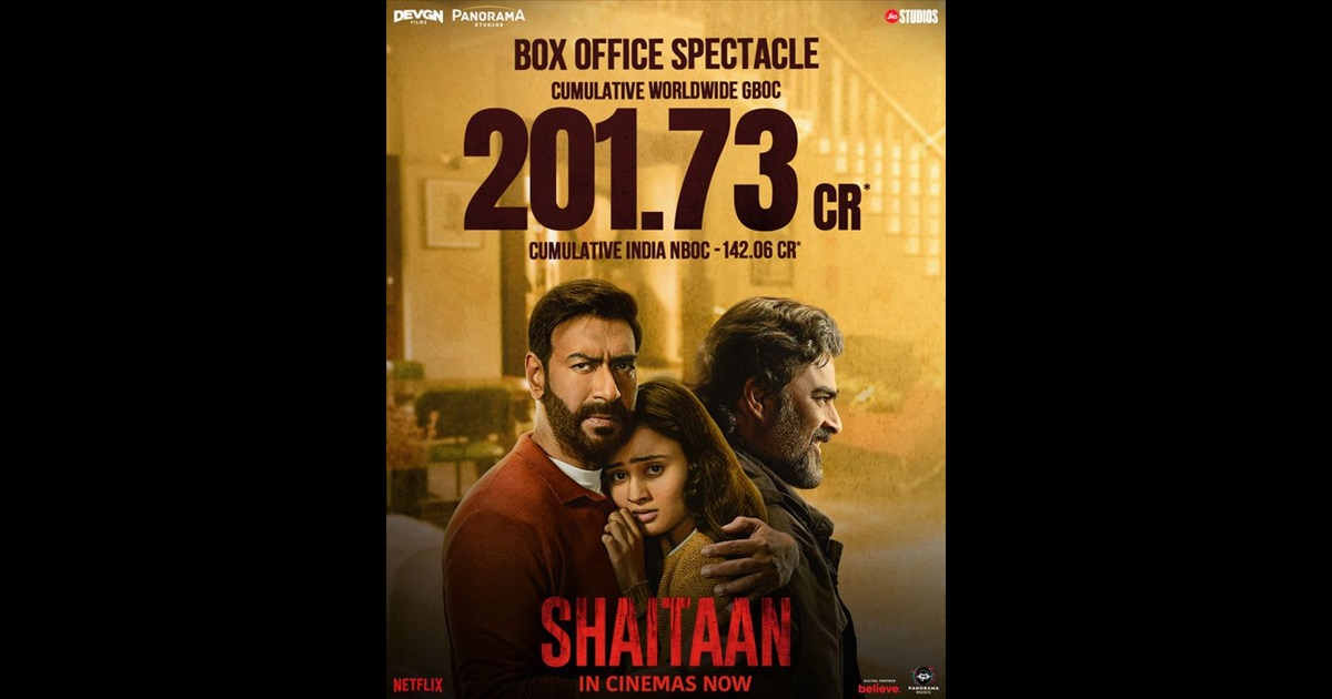 Ajay Devgan Shaitaan Movie Collection Gross Rs 200 Crore INR World Wide 