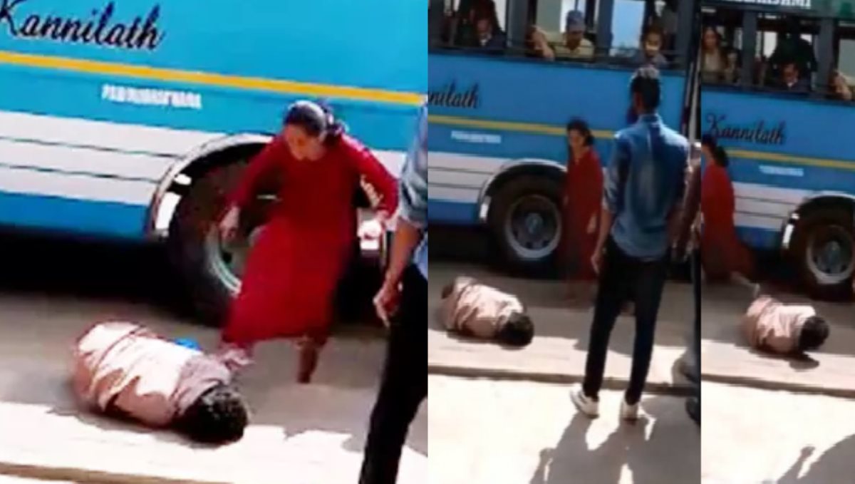 women attacked man in bus