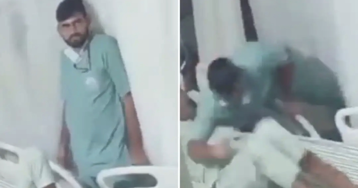 haryana-hospital-ward-boy-assault-elderly-patient-cctv
