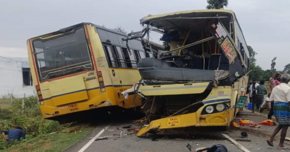 Sivaganga Bus Accident: 11 Dead, 40 Injured After Two Govt Buses Collide Head-On Near Thiruppathur