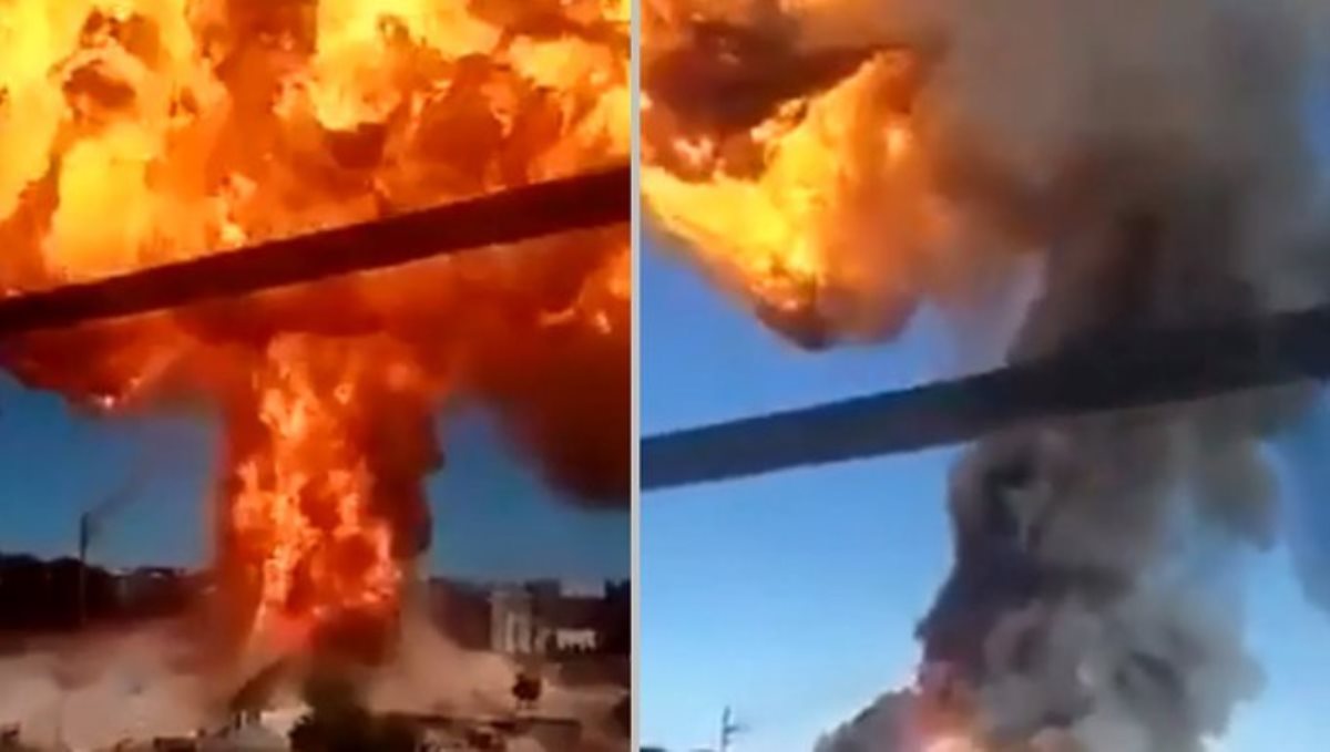 Russia gas station exploded viral video