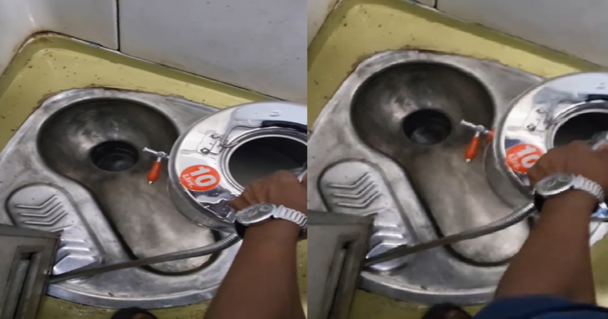 Indian Train Tea Toilet Water Filling Video