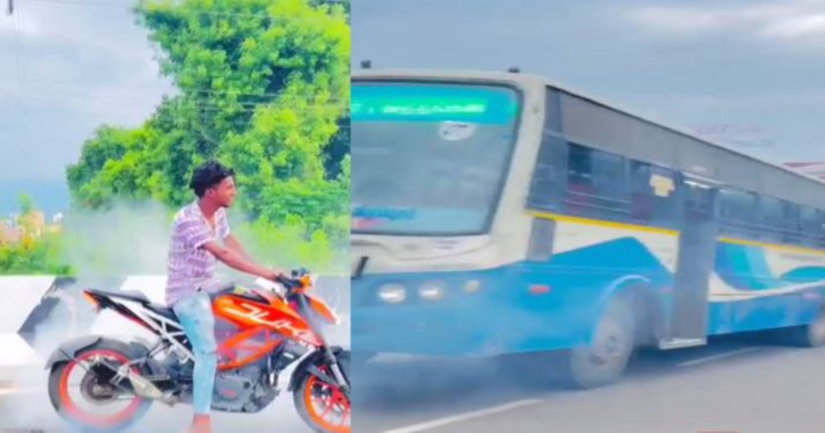 boy blocked government bus to get likes in social media
