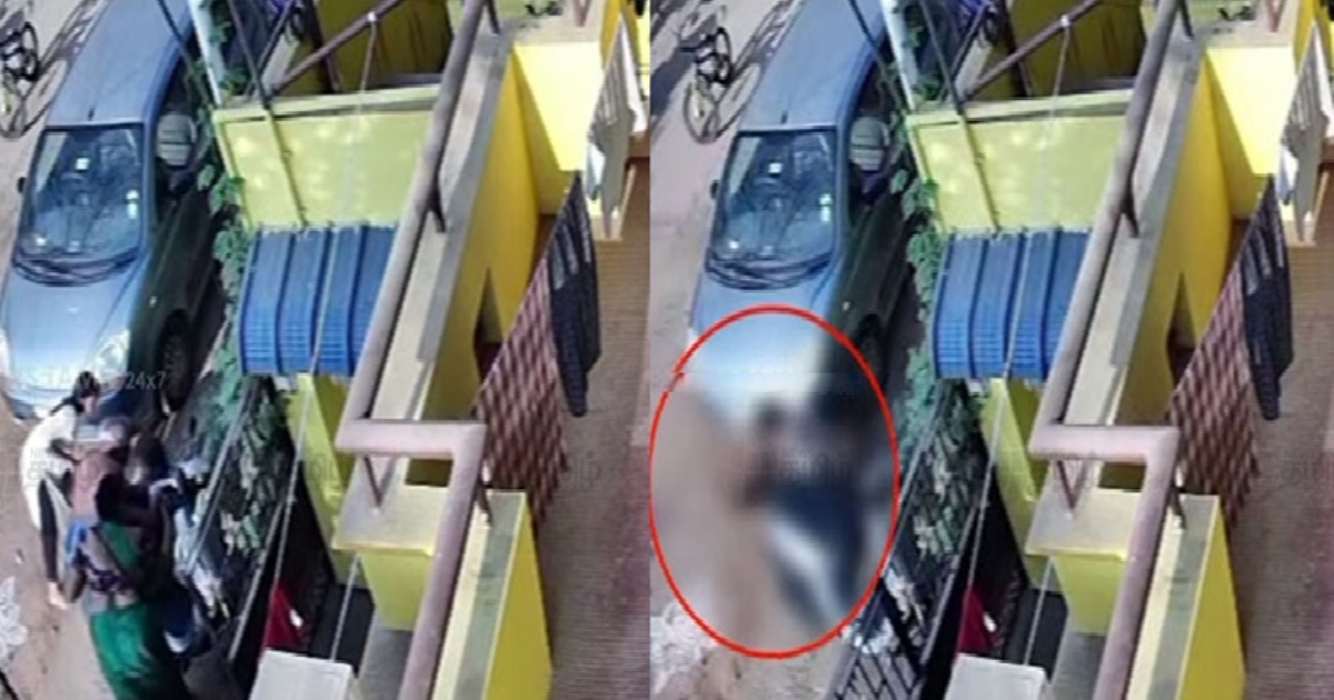 Shocking CCTV: Stray Dog Attacks Young Girl Playing Outside Home in Tiruppur