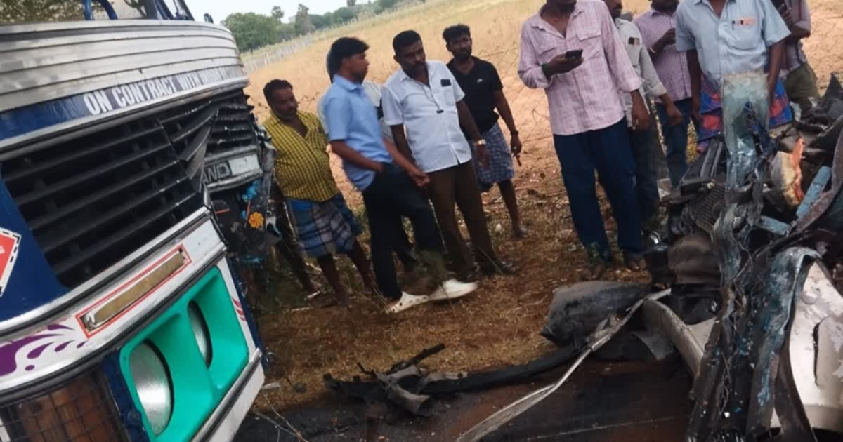 Six Family Members Killed in Head-On Collision Between Car and Diesel Tanker in Tiruppur