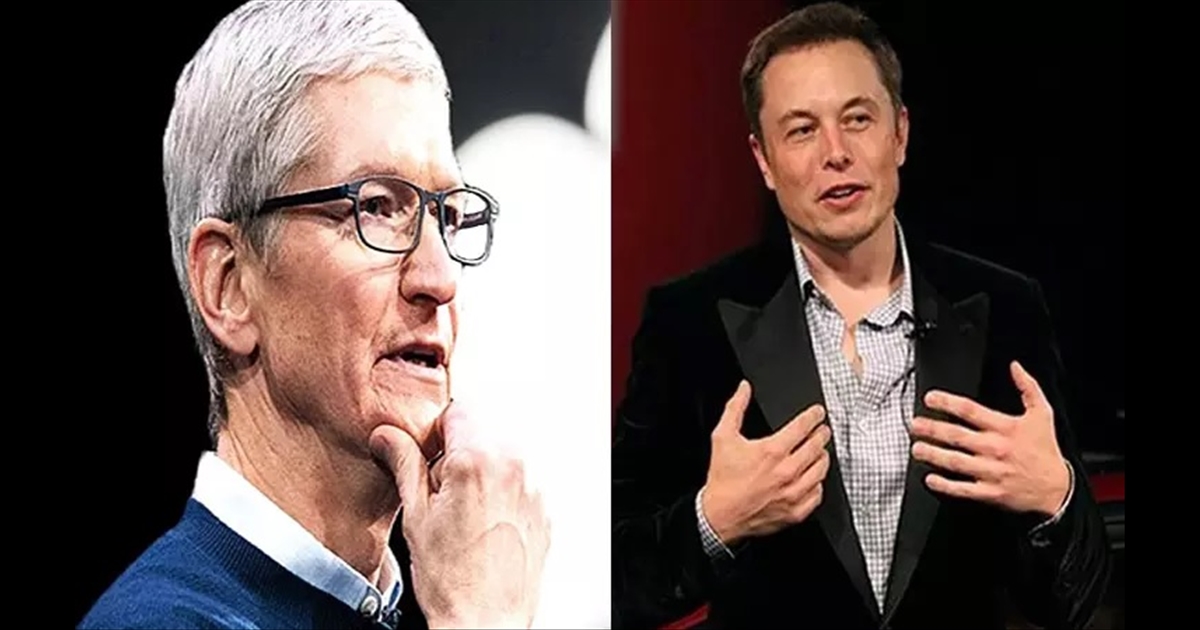 Elon Musk met with CEO Tim Cook yesterday at Apple's headquarters.