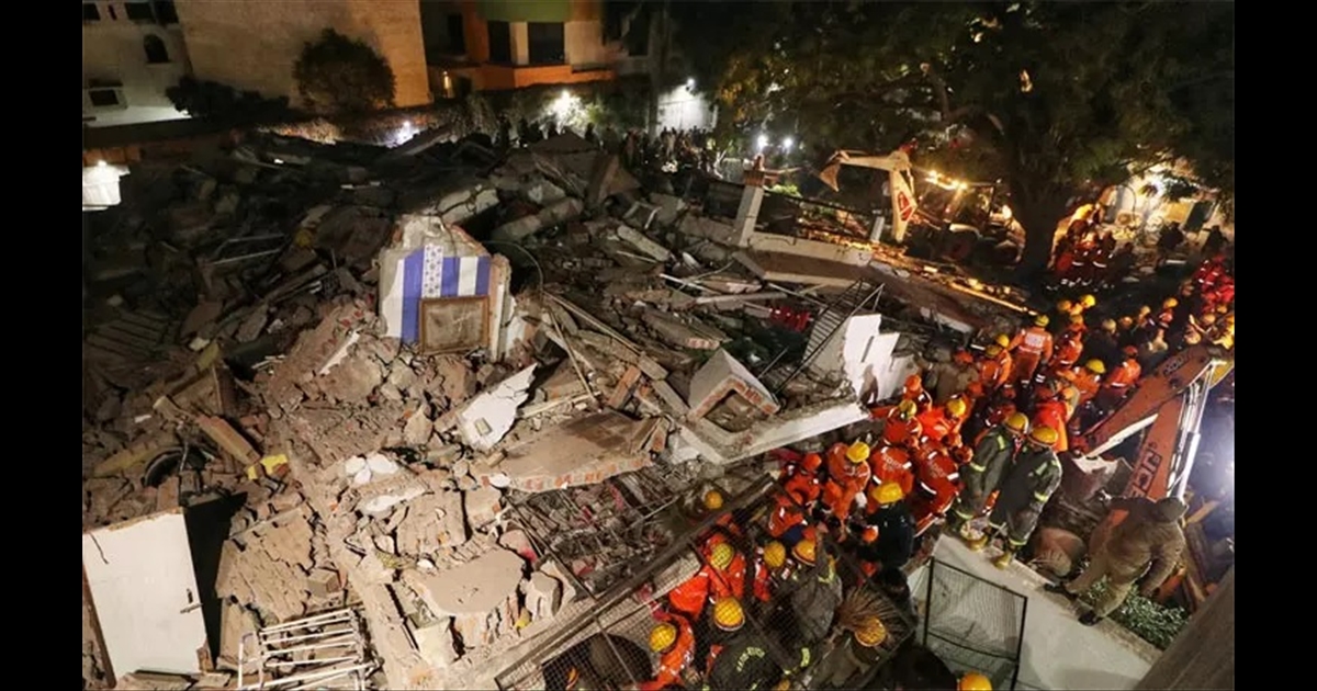 Five-storey building collapses, two people killed... Stirring in Uttar Pradesh...