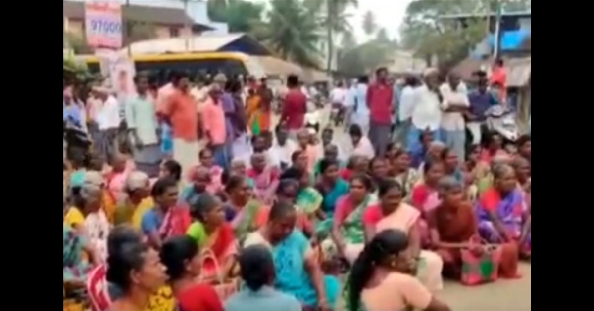 Tamil Nadu construction workers protest in Thanjavur; Insisting on eviction of northern state workers...