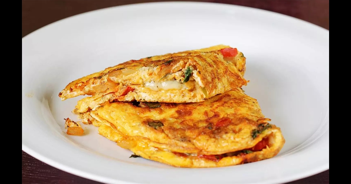 Children like it; Delicious Vegetable Cheese Omelet...