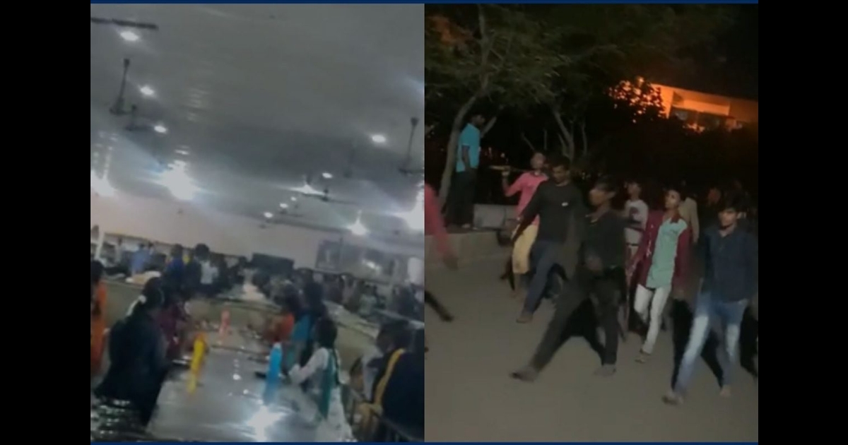 Inside the college campus in Coimbatore...Northern State workers came with rolling pin...shocking video..
