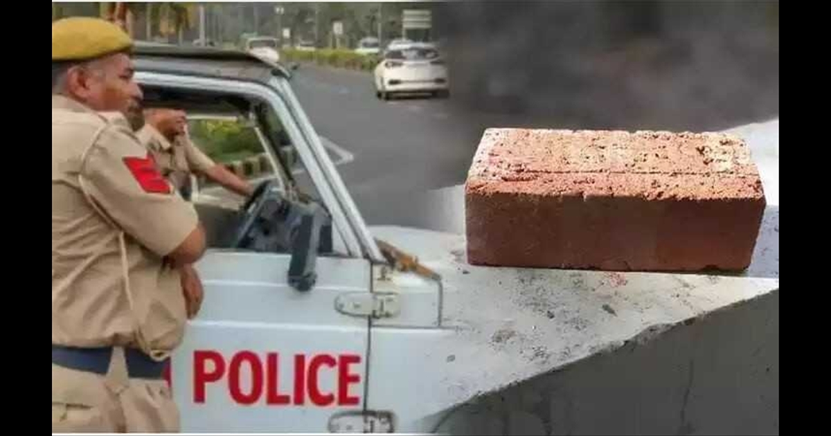 The wife killed the suspect husband by hitting him with a brick..