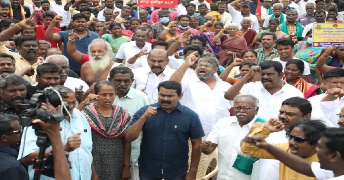 Seeman has urged the DMK government to stop its act of destroying the biodiversity by converting the waterways of the Kilpawani river into concrete platforms.