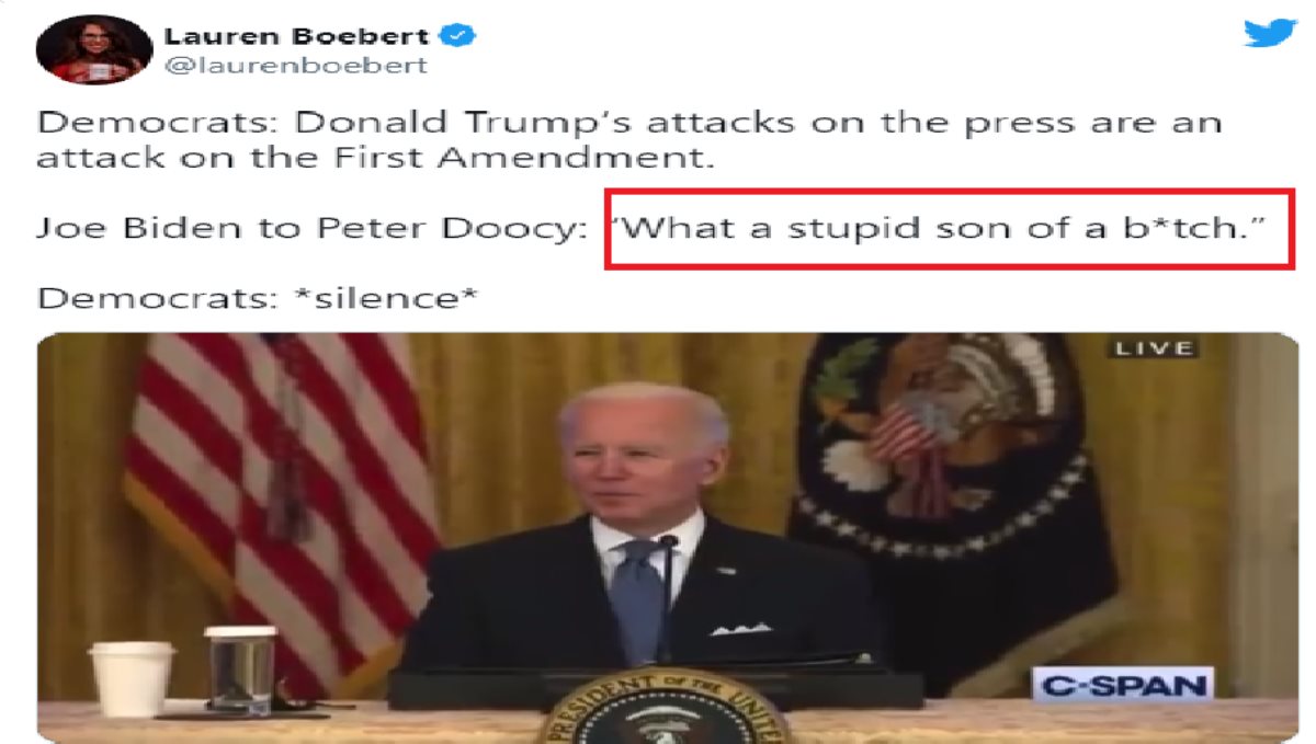 American President Joe Biden Using Abuse Words Reporters Ask Question Son of B tch 