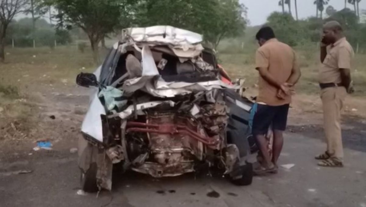 Chennai car accident 5 dead on spot