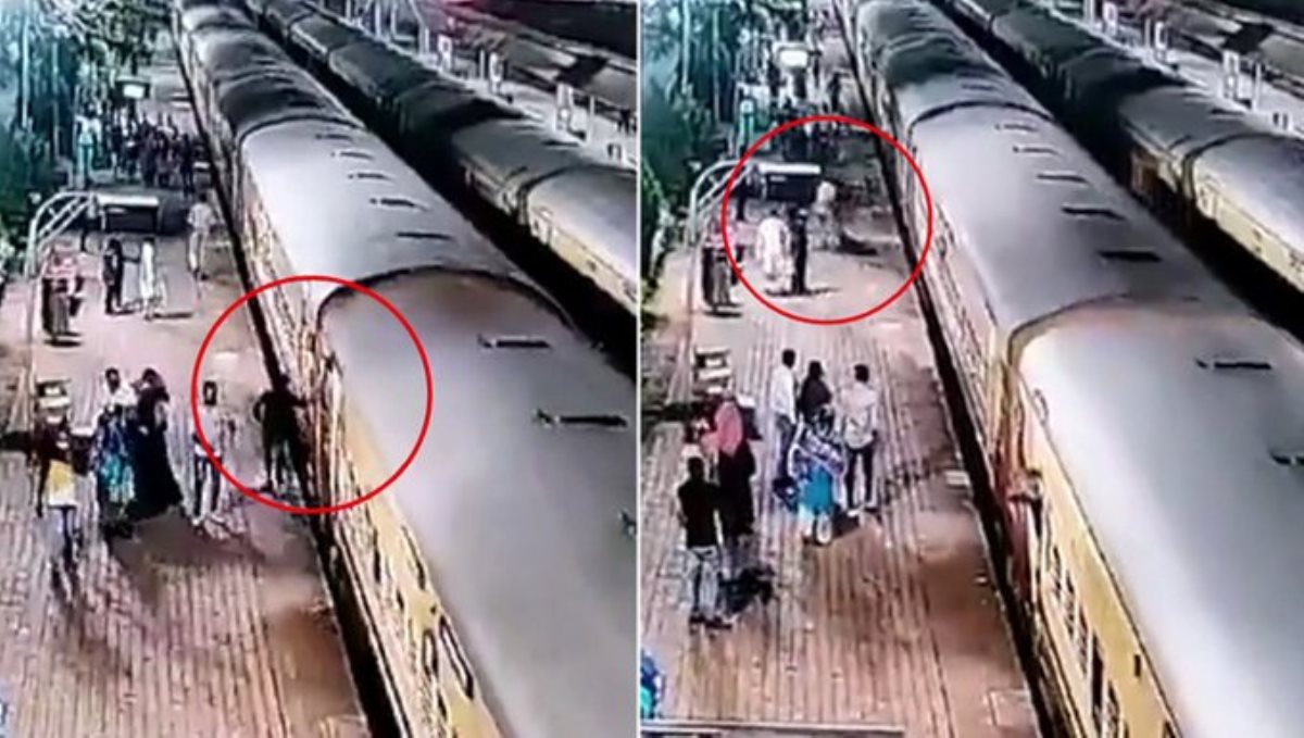 RPF Cop Saves Passenger Who Slipped Trying To Board Moving Train