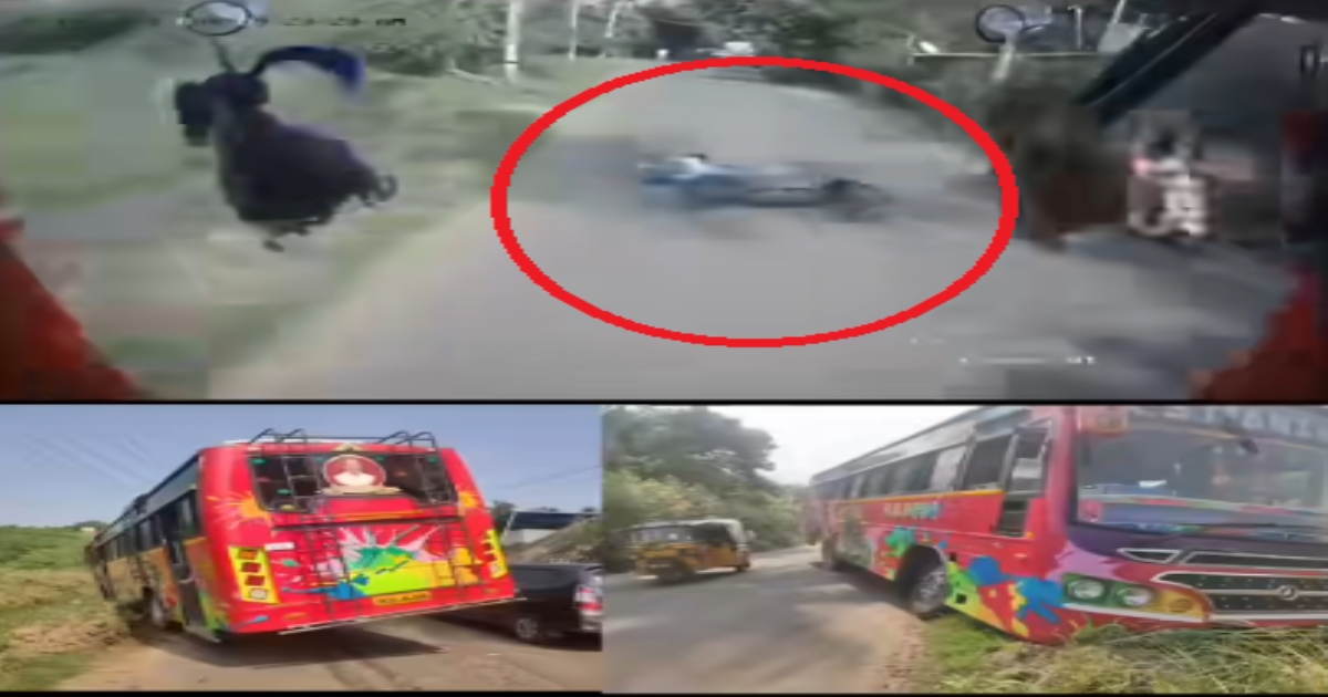 Vedharanyam RS Mani Bus Driver Saves Two Wheeler Rider 