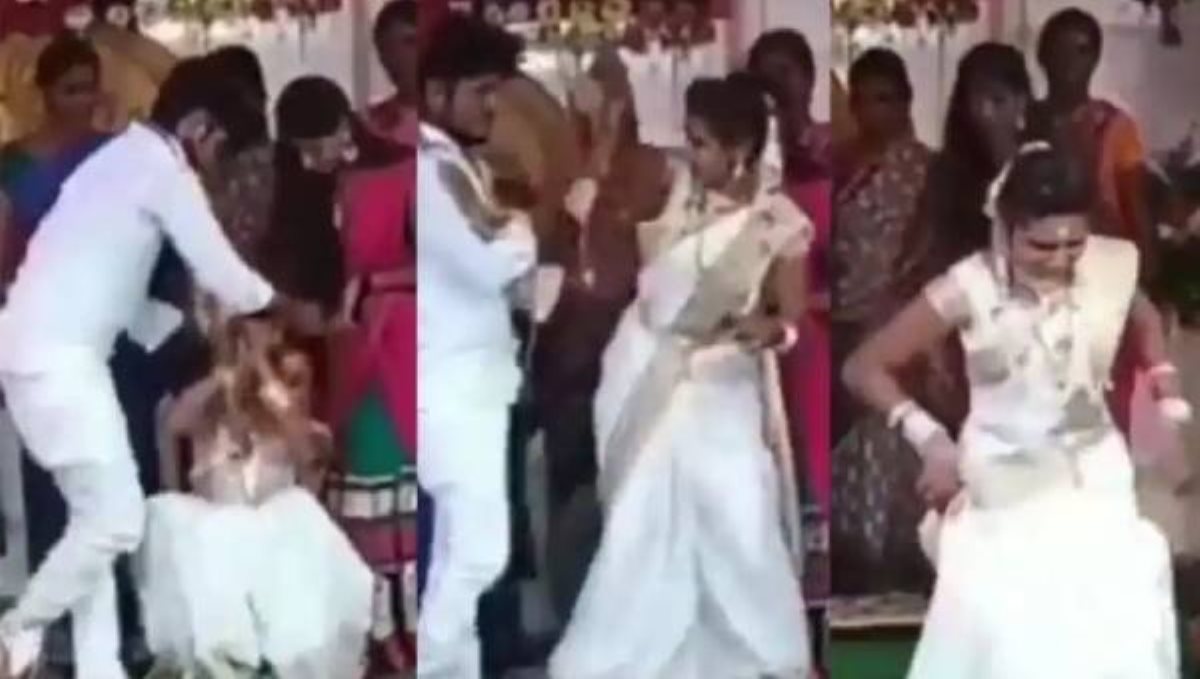 Bride thrown Wreath on stage viral video