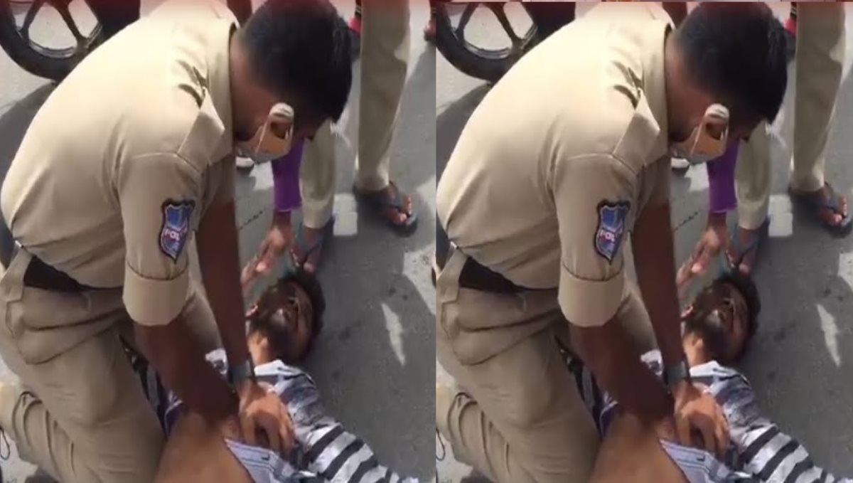 Telungana constable saves young man bumping his heart viral video 