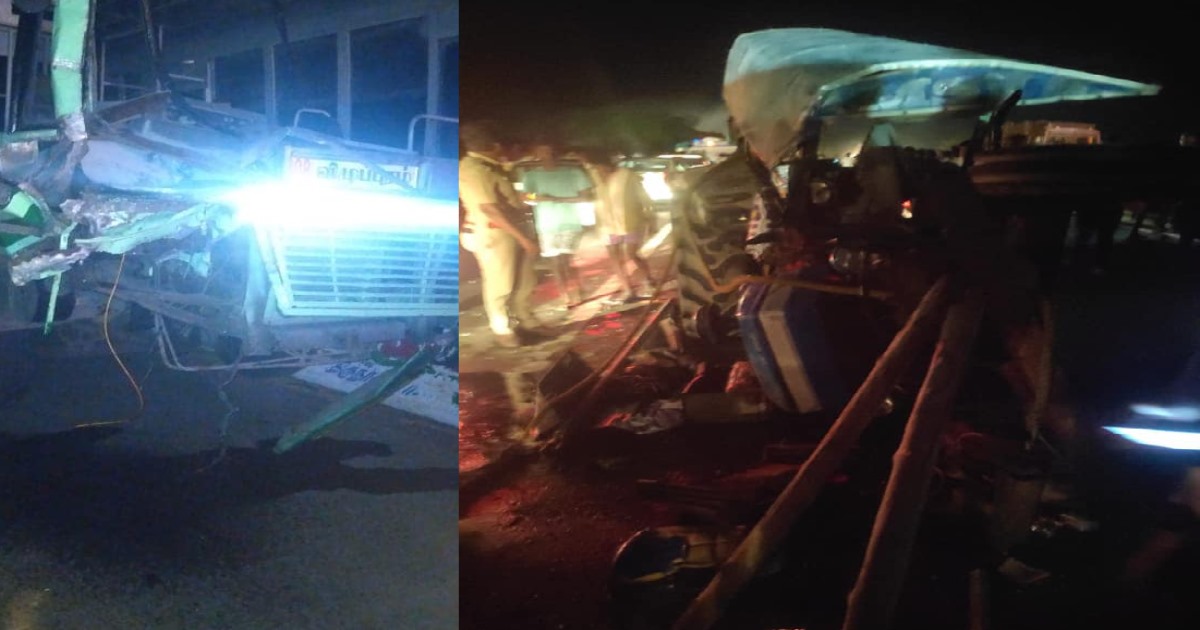 Kallakurichi Govt Bus Tractor Hit Accident 3 Died 