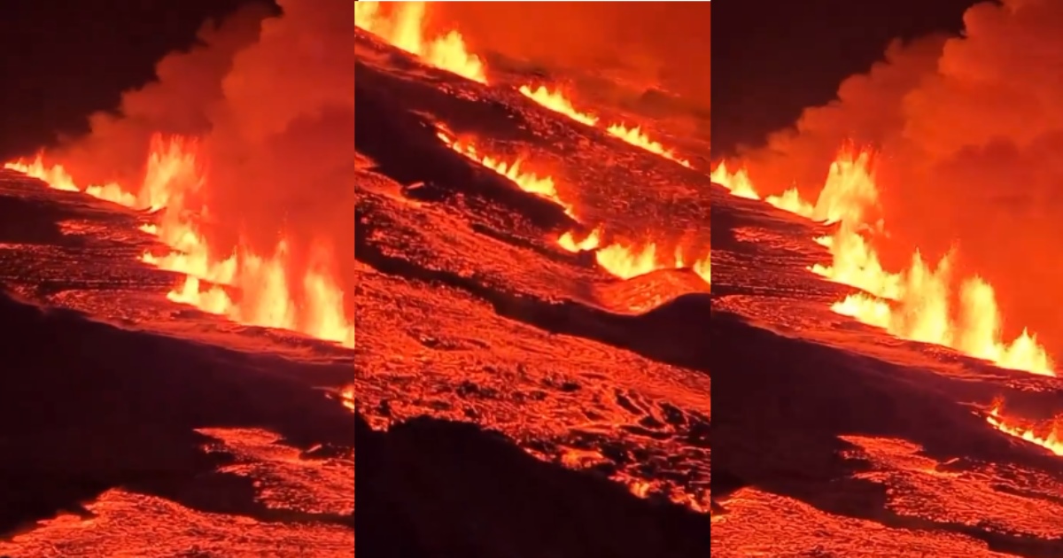 in Iceland Volcano Erupts Shocking Video Out Now 