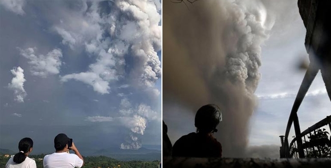 Philippines taal volcano eruption