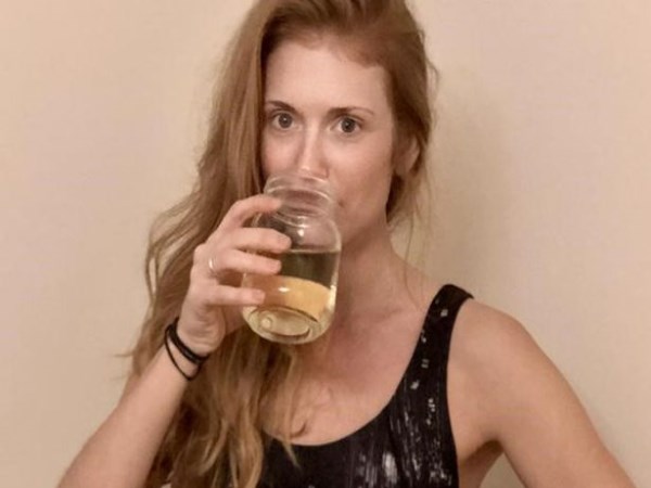 yoga teacher drinking her urine 