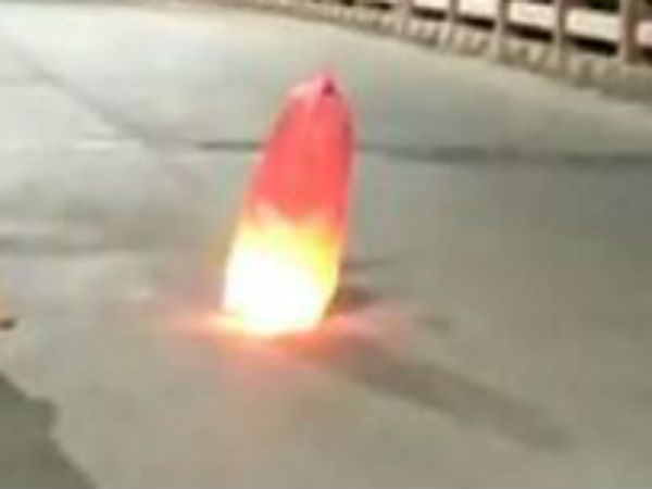 birthday celebration with fire