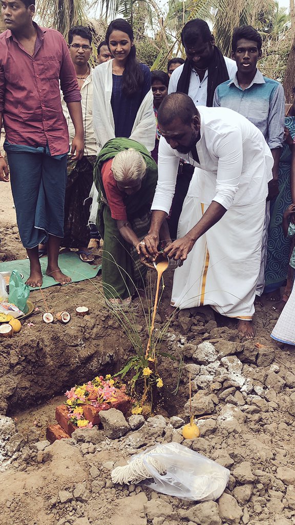 lawrance did boomi pooja to build house for old la