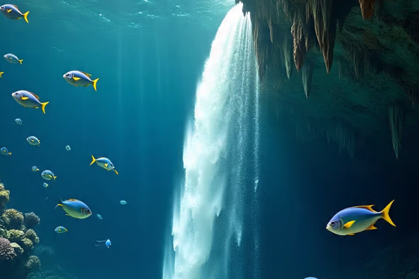 underwater waterfall