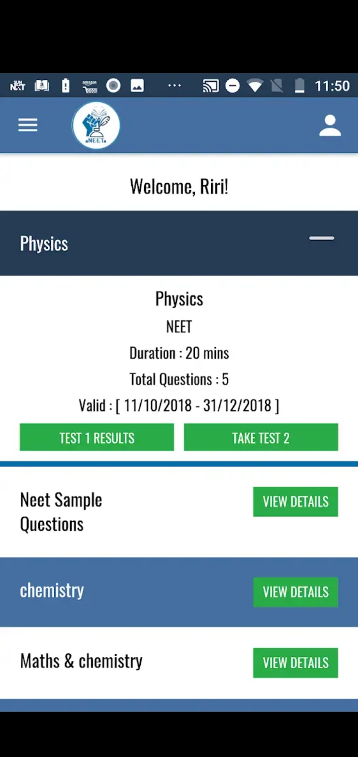 aNEETa app created for NEET students
