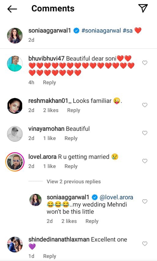 Actress Sonia Agarwal