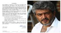 Ajith gave details about fake letter