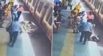 Mumbai passenger escaped from train accident viral video