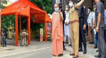 security heightened in Ayodhya. cm visited yesterday