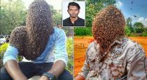60 thousands bees in face Kerala boy nester ms