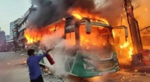 Bangladesh Opp party Protest 12 Bus Fired 