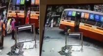 Coimbatore kandhinagar bus accident CCTV footage 