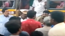 Namakkal Rasipuram drunken Man Atrocity Govt Bus Conductor Later he Arrested 